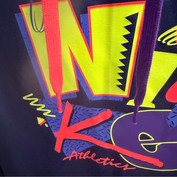 Nike Men's Navy Graphic Retro Hoodie. Size. XL - Picture 3 of 4